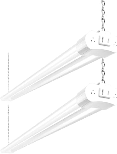Hykolity 4 ft Linkable LED Shop Light, 4400 lm 5000K