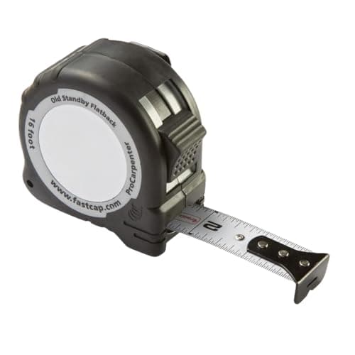FastCap PS-FLAT16 ProCarpenter Old Standby Flatback Measuring Tape, 16 ft