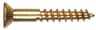 Hillman Solid Brass Slotted Flat-Head Wood Screws, #8 x 1 in, 20 count (1931)