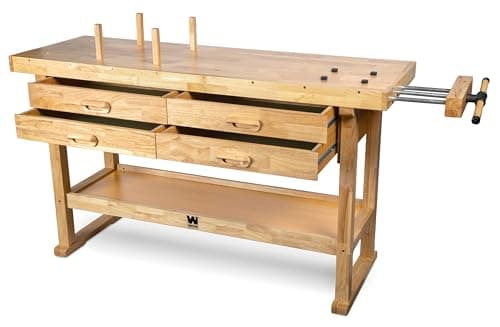 WEN 60-Inch Hardwood Workbench with Drawers
