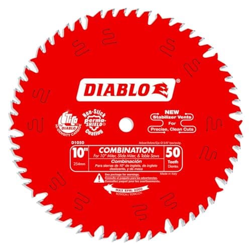 Diablo 10 in 50-Tooth Combination Saw Blade (5/8 in Arbor)