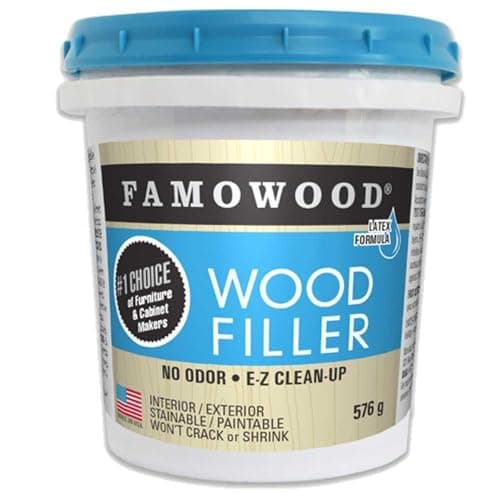 FamoWood 40022142 Latex Wood Filler, Pint (Walnut)