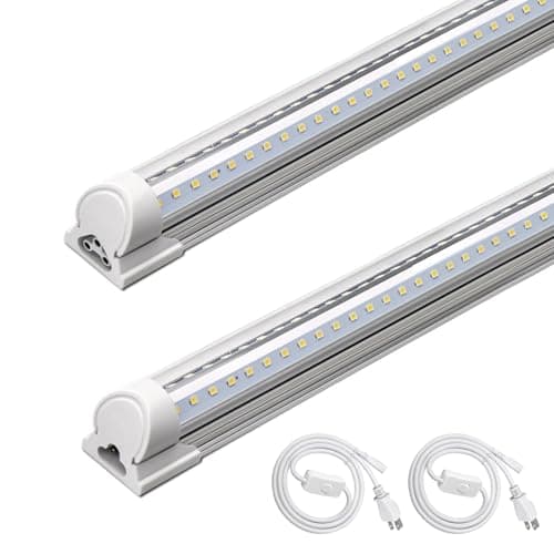 Barrina T8 LED Shop Lights, 4 ft, 40W 5500 lm 5000K, 2-Pack