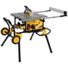 DeWalt 10-Inch Table Saw with Foldable Rolling Stand, 15 Amp, 32-1/2 in. Rip