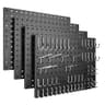 Spampur Metal Pegboard Panels, 4-Pack with 50 Hooks