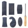 Hermit Tools Cabinet Scraper Set with Burnisher, 6 Shaped Scrapers
