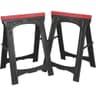 Ironton Foldable Plastic Sawhorses, 700 lb Total Capacity, 1 Pair