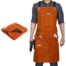 QeeLink Leather Work Apron with Tool Pockets
