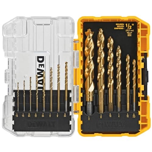 DeWalt DW1354 Titanium Nitride Coated Drill Bit Set, 14-Piece