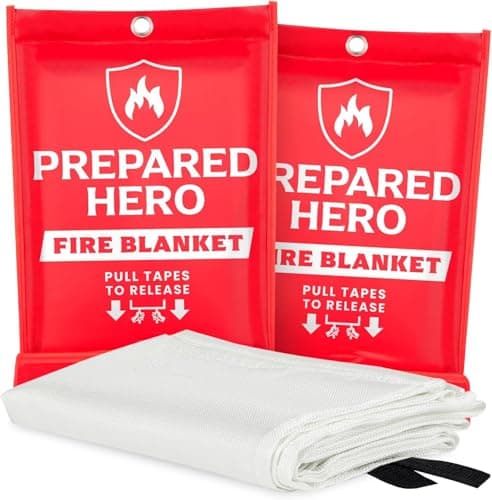 Prepared Hero Emergency Fire Blanket, 39 x 39 in (EB1), 2-Pack