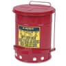 Justrite 09100 Galvanized Steel Oily Waste Safety Can, 6 Gallon