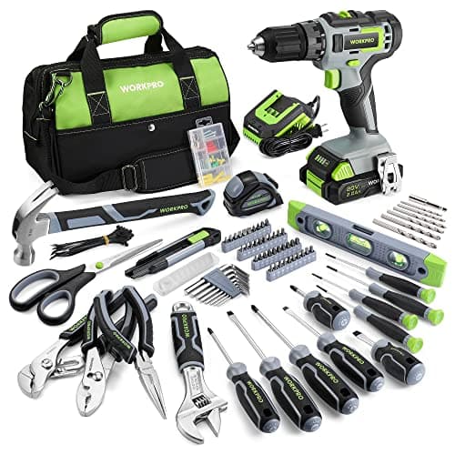 WorkPro Home Tool Set with 20V Cordless Drill