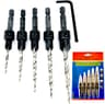 FTG USA 5-Piece Tapered Countersink Drill Bit Set (#4 #6 #8 #10 #12)