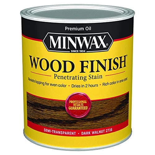 Minwax Wood Finish Oil-Based Penetrating Stain, 1 Quart (Dark Walnut)