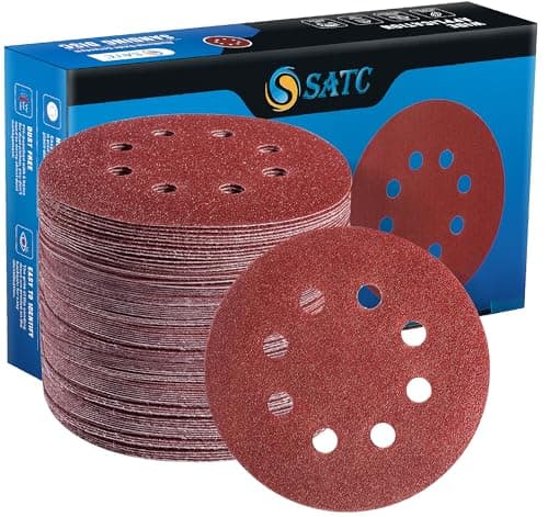 S Satc 72-Piece 5-Inch 8-Hole Hook and Loop Sanding Disc Assortment