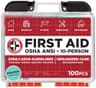 Be Smart Get Prepared OSHA/ANSI First Aid Kit, 10-Person
