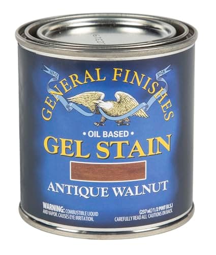 General Finishes Oil Base Gel Stain, 1/2 Pint (Antique Walnut)