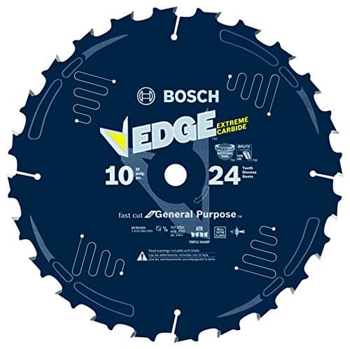 Bosch DCB1024 10 in 24-Tooth Daredevil Table and Miter Saw Blade