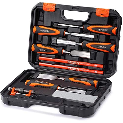 REXBETI 10-Piece Premium Wood Chisel Set